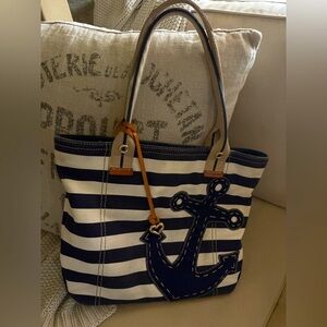 Cruise Tote! RARE Vintage Brighton Nautical Tote Anchor~ Perfect for Cruise!